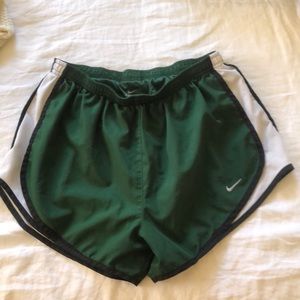 Nike emerald and white dry fit shorts